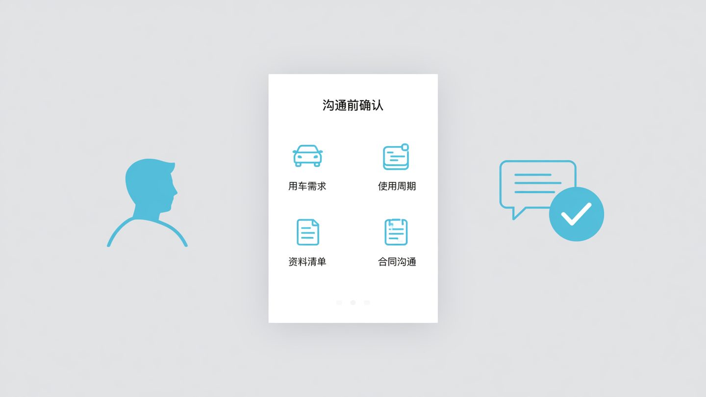 求租方沟通前确认需求与资料准备图