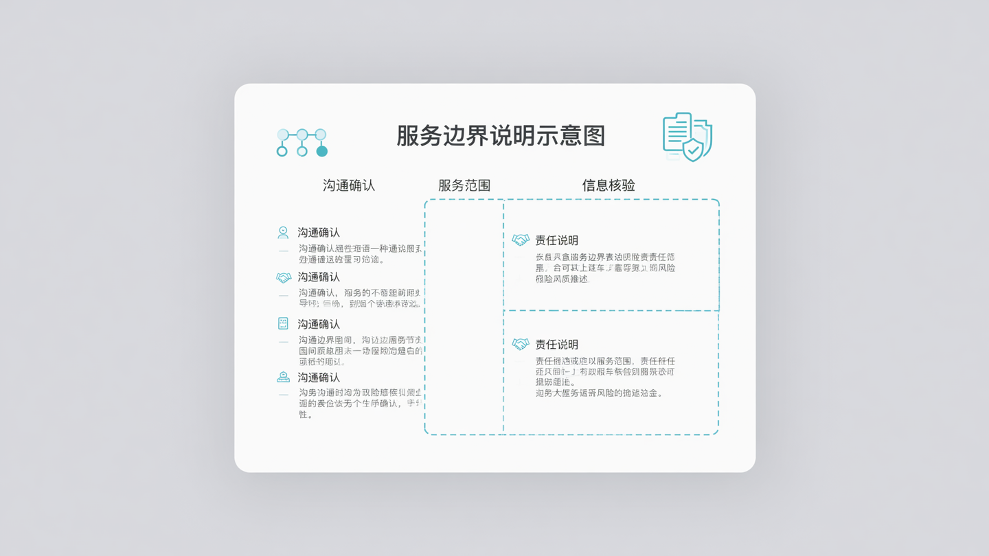 京牌服务边界与沟通确认说明图