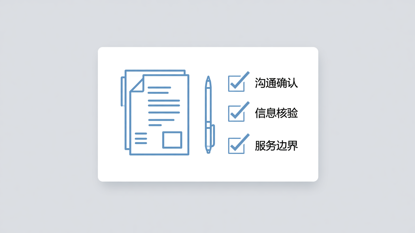 京牌合同沟通信息卡示意图