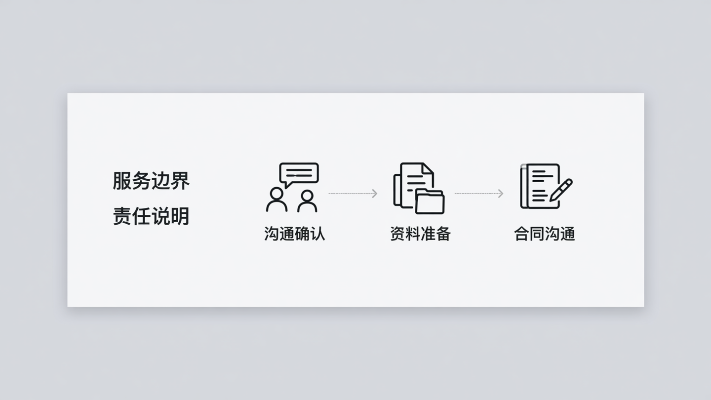 京牌服务边界与责任说明流程信息图