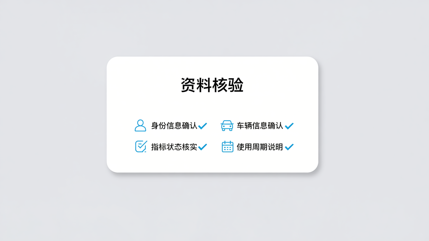 京牌租赁资料核验信息确认图