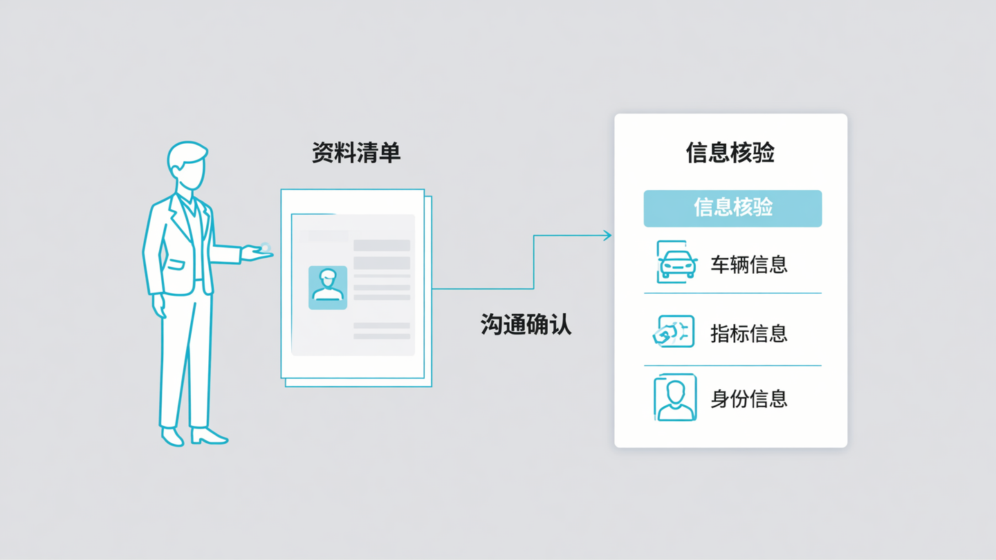 出租方资料清单与信息核验流程示意图