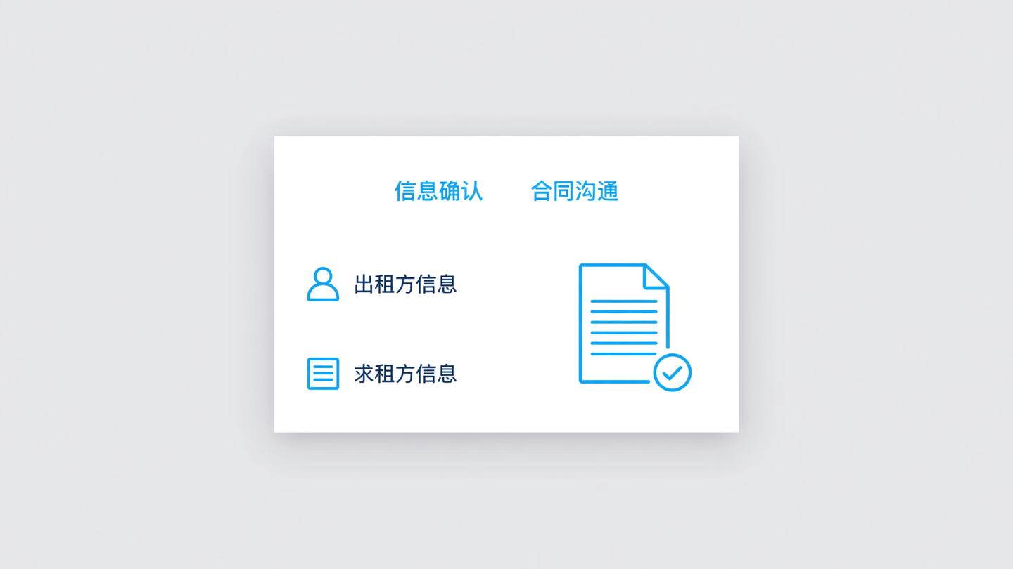 京牌租赁合同沟通双方信息确认图