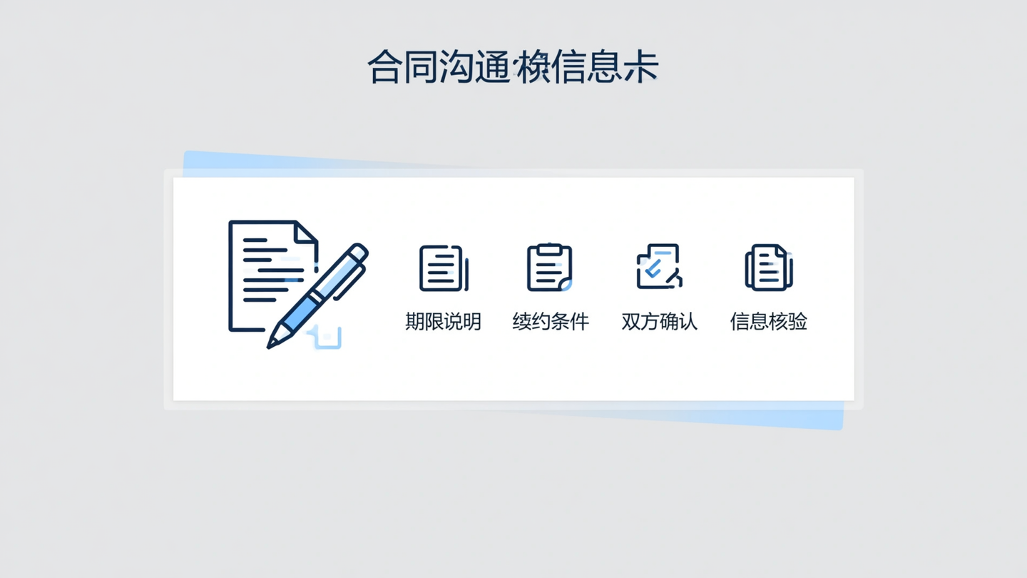 京牌租赁合同沟通事项确认图