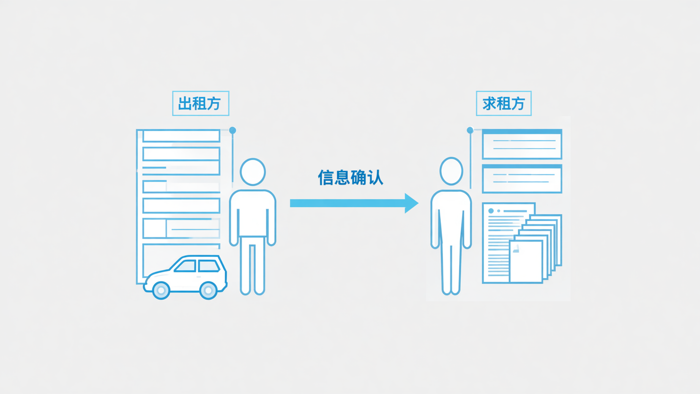 出租方与求租方信息确认流程示意图