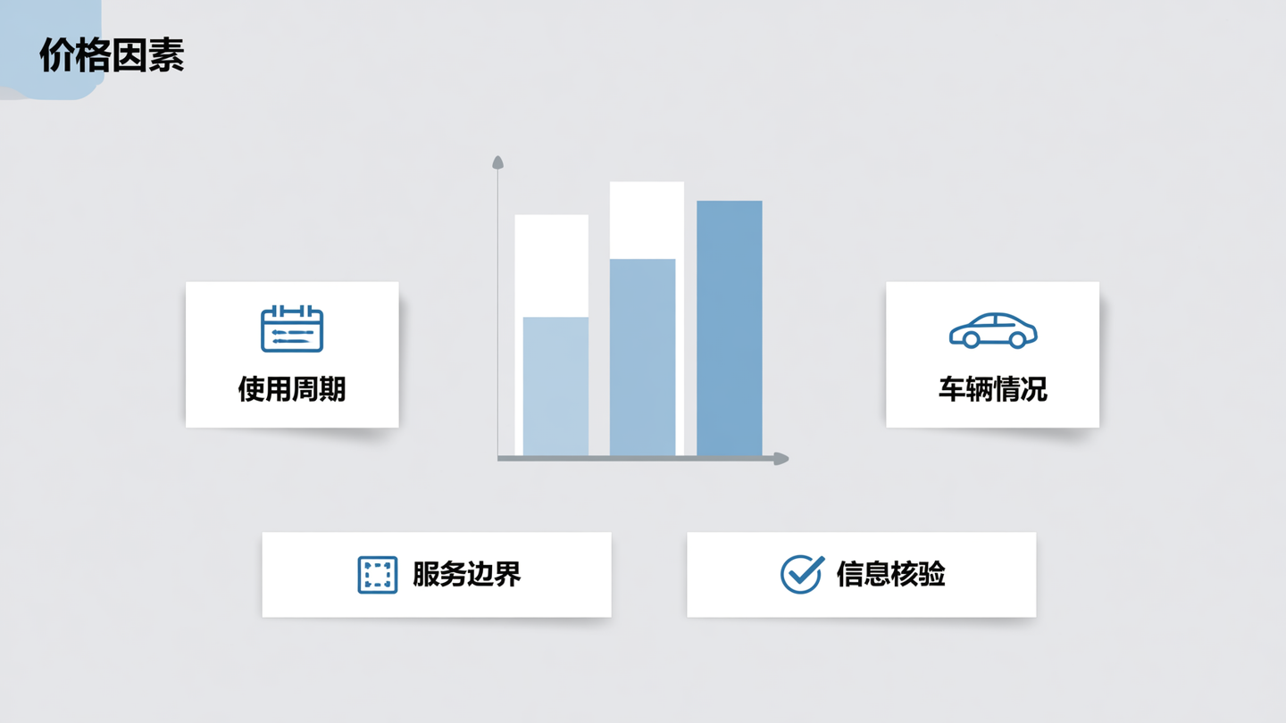 京牌租赁价格因素与使用周期车辆情况说明图