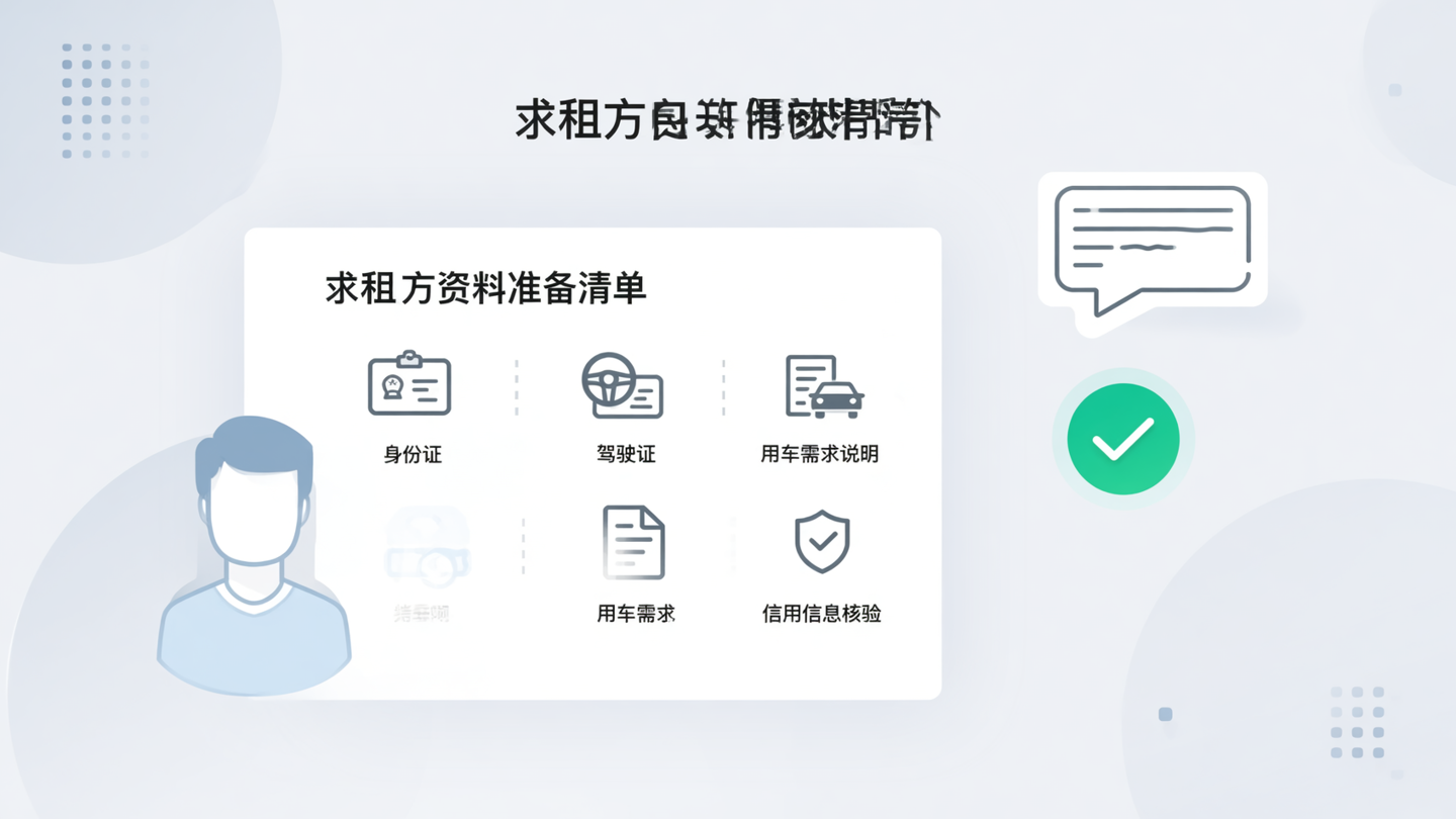 求租方资料准备清单与沟通确认图